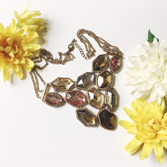 Large Multicolored Acrylic statement necklace - Picture 1 of 2